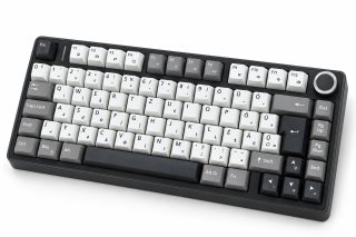 AULA F75 HE MAGYAR Tri-Mode Magnetic Switch Mechanikus Gamer Billentyűzet - Fekete-Szürke-Fehér