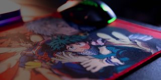 Konix - MY HERO ACADEMIA Shikaragi Gamer Egérpad - piros-mintás