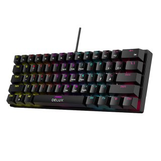 Delux KM36BU Mechanikus Gamer Billentyűzet - Angol kiosztás