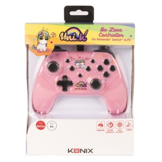 KONIX - UNIK "Be Love" Nintendo Switch/PC Vezetékes kontroller