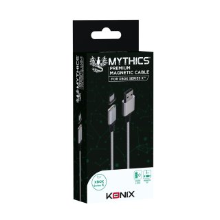 KONIX - MYTHICS Xbox Series S/X mágnesfejes töltő kábel USB-A to USB-C - Fehér