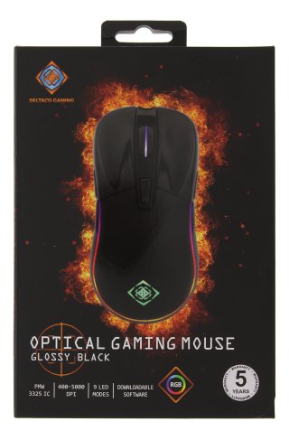 Deltaco DM410 Gamer egér - Fekete