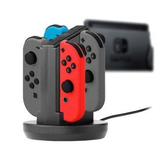 Snakebyte FOUR:CHARGE Nintendo Switch töltőállomás - Fekete