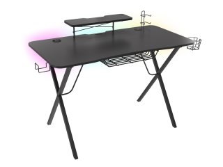 Genesis Holm 300 Gamer asztal RGB világítással - Fekete
