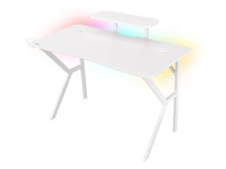 Genesis Holm 320 Gamer asztal RGB világítással - Fehér