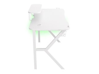 Genesis Holm 320 Gamer asztal RGB világítással - Fehér