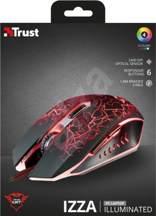 Trust GXT 105 Izza Illuminated Gamer Egér