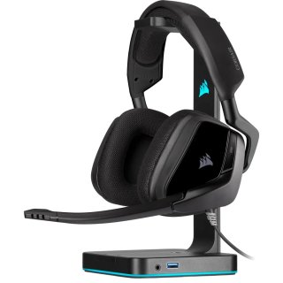 CORSAIR ST100 RGB Premium Fejhallgató Állvány, 7.1 beépített hangkártyával