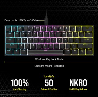 Corsair K65 Mini Mechanikus Gamer Billentyűzet - Angol kiosztás