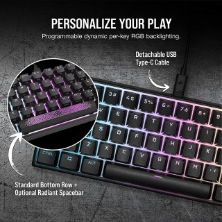 Corsair K65 Mini Mechanikus Gamer Billentyűzet - Angol kiosztás