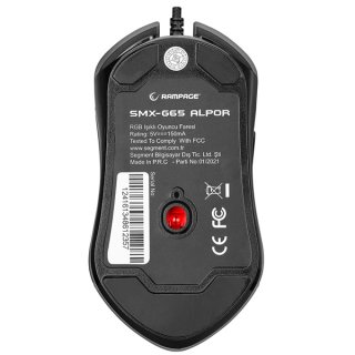 Rampage SMX-G65 ALPOR RGB Vezetékes Gamer Egér - Fekete