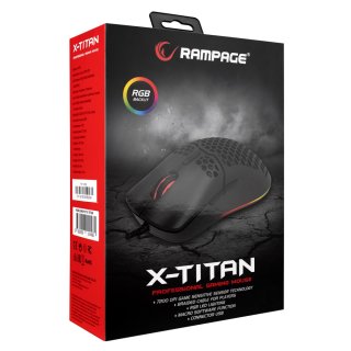 Rampage SMX-R77 X-TITAN RGB Vezetékes Gamer Egér - Fekete