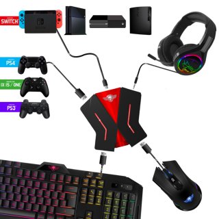 Spirit of Gamer egér/billentyűzet/fejhallgató adapter konzolokhoz