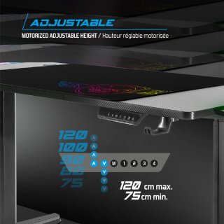 Spirit of Gamer Headquarter 800 RGB Gamer asztal állítható magassággal