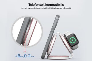 Boost Összehajtható 3 az 1-ben Vezeték nélküli töltőállomás - pink