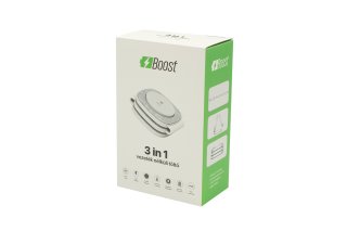 Boost Összehajtható 3 az 1-ben Vezeték nélküli töltőállomás - sötét szürke