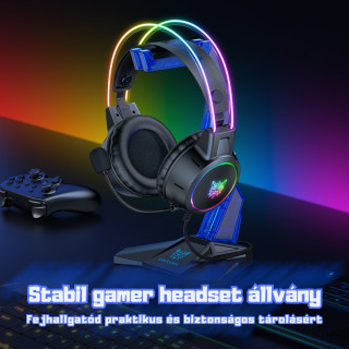 Onikuma ST-3 Headset állvány - Fekete-Kék