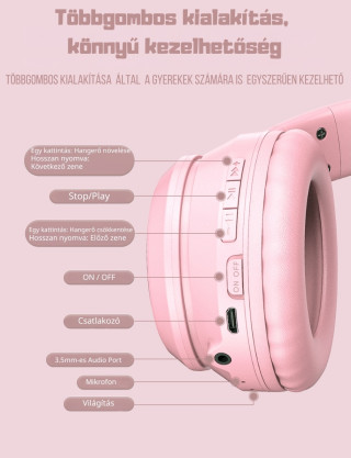 Onikuma B90 Vezeték Nélküli Gamer Headset - Cicafüles