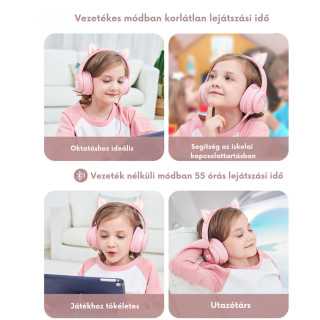 Onikuma B90 Vezeték Nélküli Gamer Headset - Cicafüles