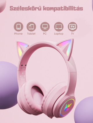 Onikuma B90 Vezeték Nélküli Gamer Headset - Cicafüles