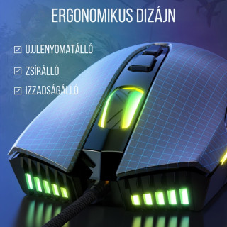 Onikuma CW905 Gamer Egér - Fekete