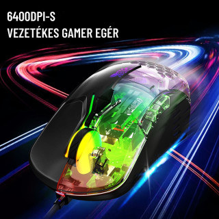 Onikuma CW902 Gamer Egér - Fekete
