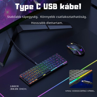 Onikuma G29 Mechanikus Gamer Billentyűzet - Angol kiosztás