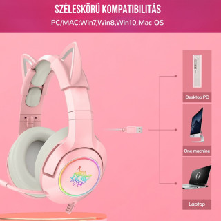 Onikuma K9 Cicafüles Gamer Headset