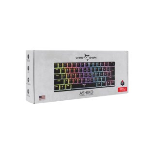 White Shark ASHIKO GK-2202B/R-US Mechanikus (Red switch), Gaming Billentyűzet - Angol Kiosztás! (US