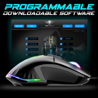 Spirit of Gamer PRO-M5 RGB Vezetékes gamer egér - fekete