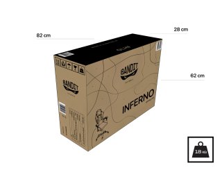 BANDIT Inferno Gamer szék - fekete/piros