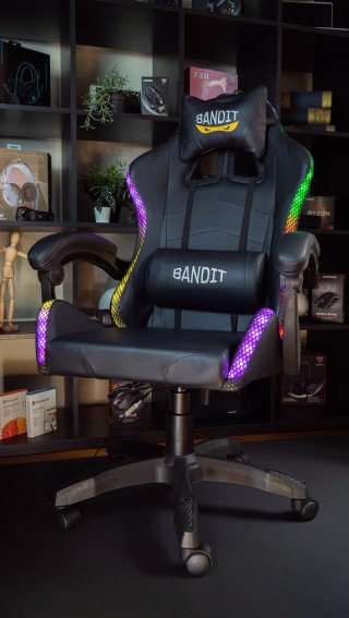 BANDIT Lumina RGB Gamer szék - fekete