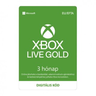 Xbox Live Gold 3 hónapos előfizetés (Beváltó kód)