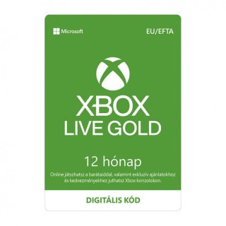 Xbox Live Gold 12 hónapos előfizetés (Beváltó kód)
