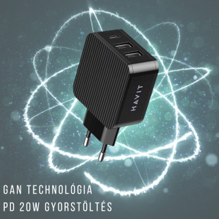 Havit UC118 Mobile series 32W - Otthoni töltő - Fekete