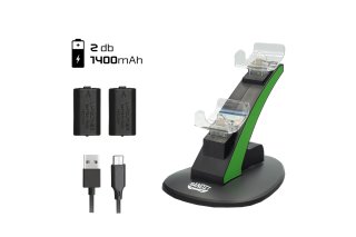 BANDIT Xbox Series X & S - Töltőállomás + 2 db 1400mAh akkumulátor