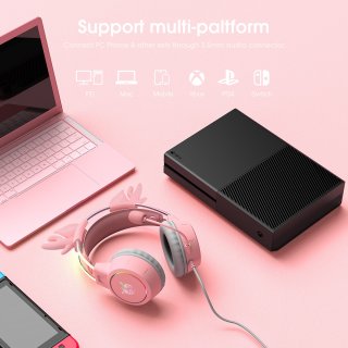 Onikuma X15 PRO Gamer Fejhallgató - Rénszarvasos