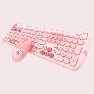 GEEZER Cat Plus Vezeték nélküli Billentyűzet + Egér + Egérpad csomag - Angol kiosztás