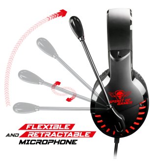 Spirit of Gamer PRO-H3 Gamer Headset - Fekete-piros