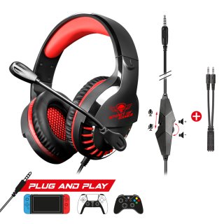 Spirit of Gamer PRO-H3 Gamer Headset - Fekete-piros