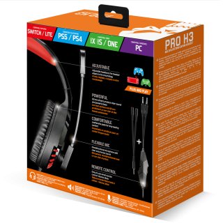 Spirit of Gamer PRO-H3 Gamer Headset - Fekete-piros