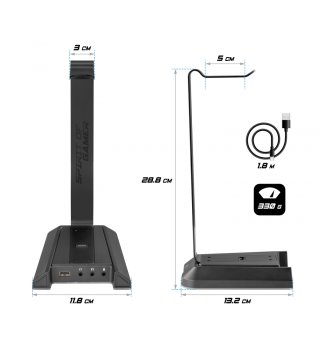 Spirit of Gamer SENTINEL 7.1 Headset állvány - Fekete