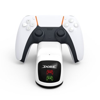 Dobe Playstation 5 Dual Sense/Edge Dupla Töltőállomás - Fehér