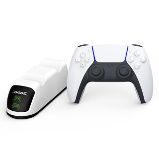 Dobe Playstation 5 Dual Sense/Edge Dupla Töltőállomás - Fehér