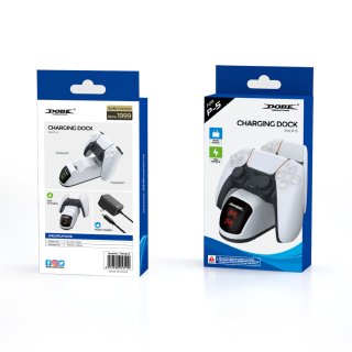 Dobe Playstation 5 Dual Sense/Edge Dupla Töltőállomás - Fehér