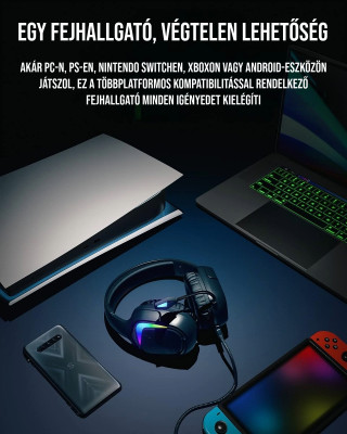 BlackShark BS-X1 RGB Gamer Fejhallgató