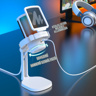 MAONO DGM20 USB Streamer/Gamer Mikrofon RGB - Fehér
