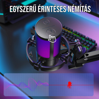 MAONO DGM20S USB Streamer/Gamer Mikrofon Kit RGB - Fehér