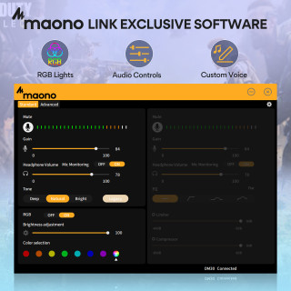 MAONO DM30 RGB USB Streamer/Gamer Mikrofon - Lila