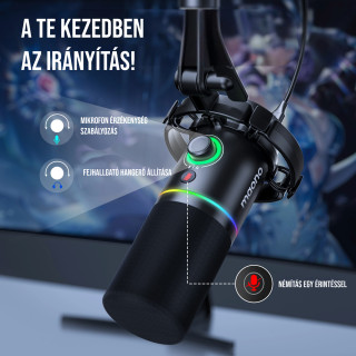 MAONO PD200X USB Dynamic Streamer/Podcast Mikrofon RGB